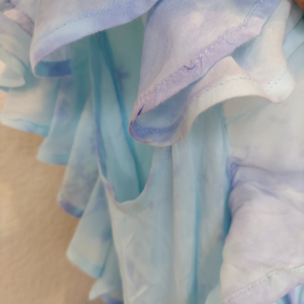 NWT Tiare Hawaii V Neck Blue & Lavender Tie Dye Beach Cover up Size 6 - Picture 15 of 17